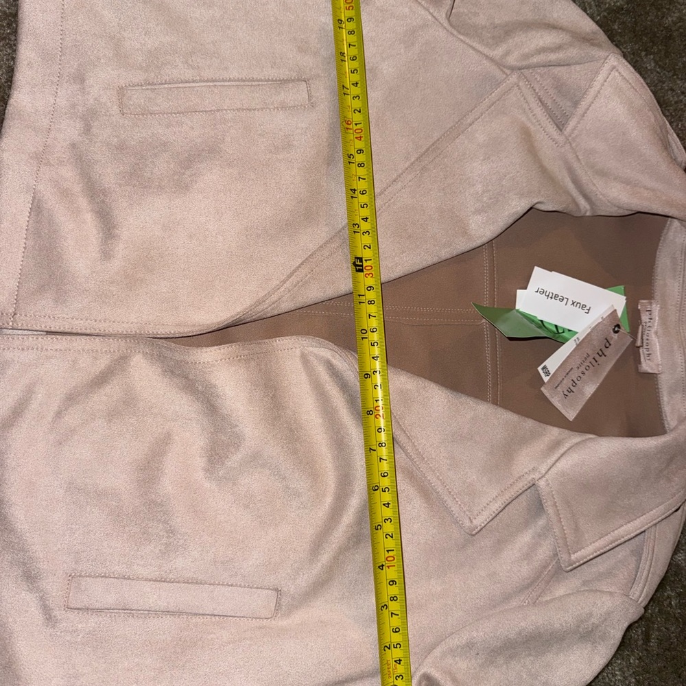 Philosophy Blush Pink Flux Suede Jacket - Picture 5 of 6